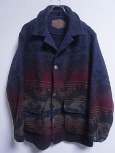 U12/2005★ヴィンテージ 90s ウールリッチ Woolrich ネイティブ柄 ウール ジャケットコート Made in USA アメリカ製☆M