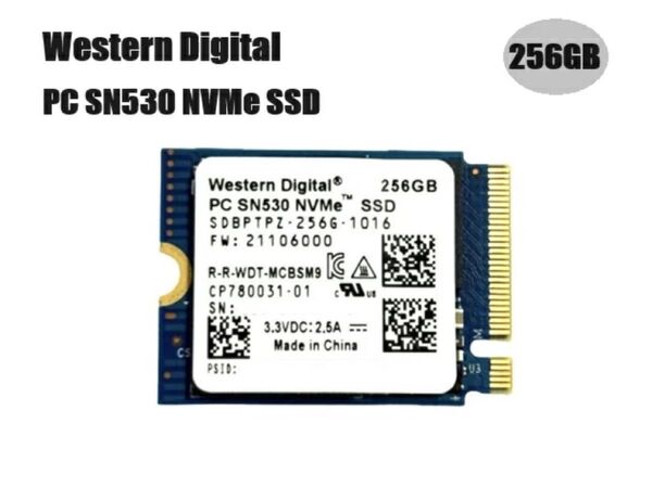 Western Digital製 内蔵SSD PC SN530 256GB M.2 NVMe 2230 TLC「新品バルク品」