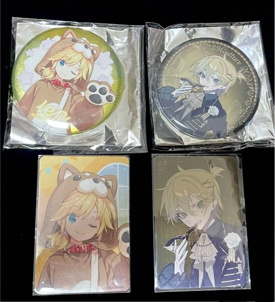 鏡音レン39culture 2023 party cosplay缶バッジ+ウエハース カード ピアプロ ローソン ミクカルチャー