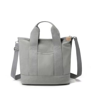 トートバッグ ミニ ショルダー シンプル グレー ブラック ブラウン ゴルフ 通勤 買い物 プレゼント 大容量
