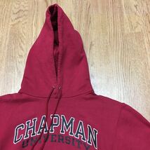 90s Champion ◇チャンピオン/メンズ size XS 赤 RED スウェット フーデッド パーカー 裏起毛 トップス ロゴプリント☆ USA古着_画像4