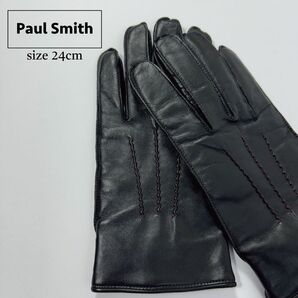 Paul Smith ポールスミス 手袋 ラムレザー ブラック メンズ グローブ レザー 革手袋 本革