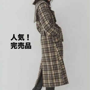 【美品】人気!完売品▲定価1.4万 RESEXXYウールガウンコート ミックス F