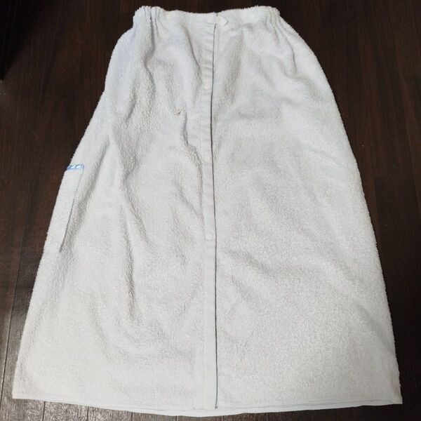ラップタオル 巻きタオル 丈78cm 淡いブルー