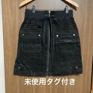 QVC エスパスデカルマ コーデュロイ 前ファスナー スカート