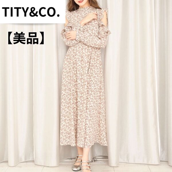 未着用 TITY& CO. ティティアンドコー 花柄 ロング ワンピース 長袖
