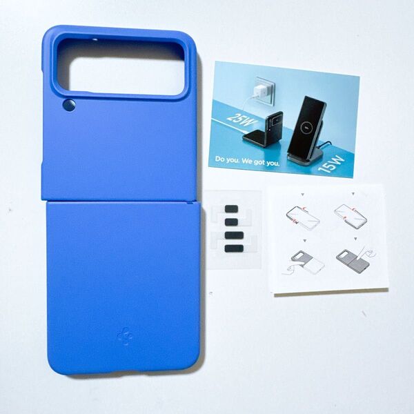 Spigen Galaxy Z Flip4 ケース マット コーンフラワーブルー