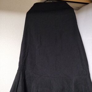 フィフスМ〜L 黒 フレアスカート ゴムウエスト