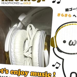 顔文字 ヘッドフォン GOLD 可愛い