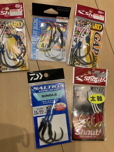 ☆アシストフックセット ダイワ (DAIWA) ソルティガ アシストフックSS 2.5cm シングル #3/0新品