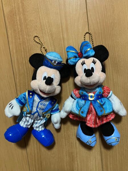 TDS15周年 ミッキー ミニー ぬいぐるみバッジ