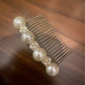 パールコーム アクセサリー 真珠 パール 新品未使用品 ヘアコーム コーム パール アクセサリー 髪飾り