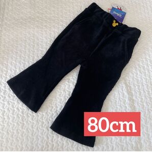 しまむら リトルウィークエンド little weekend ディズニー ミッキー コーデュロイ フレア パンツ 80