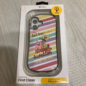 iFace First Class スポンジ・ボブ iPhone 16 MagSafe 対応 MagSynq (ストライプ