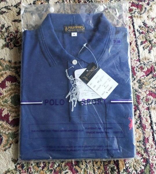 紳士 半袖 ポロシャツ POLO SPORT ポロスポーツ 紺色 Mサイズ 新品