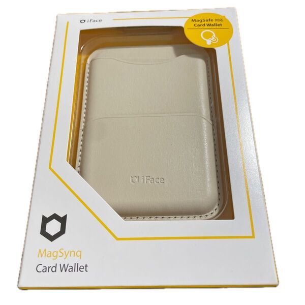 Hamee MagSafe対応 カードウォレット IFACE MAGSYNQ (オフホワイト) 41-968840