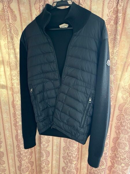 モンクレールMONCLERハイブリッドダウン★ブラック★メンズM