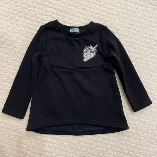 【美品】hakka baby トレーナーワンピース ネイビー 100cm