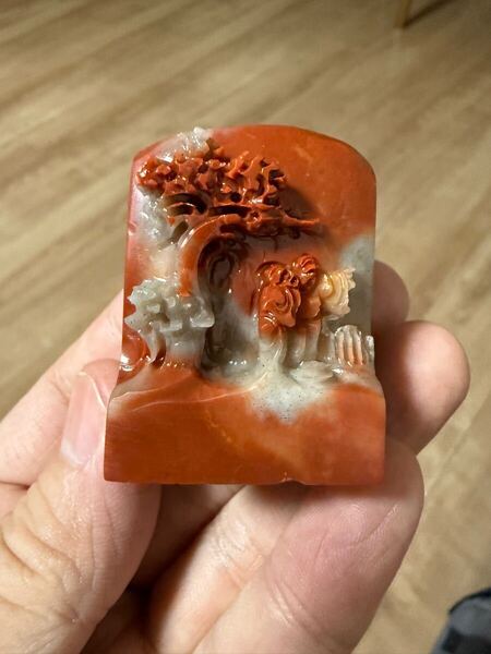 新品 希少 印鑑石 天然石 蝋石 古玩 石細工 アンティーク 限定1個 送料無料