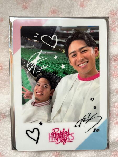 ソフトバンクホークス 24ピンクフルシークレットハードブロマイド 板東 栗原