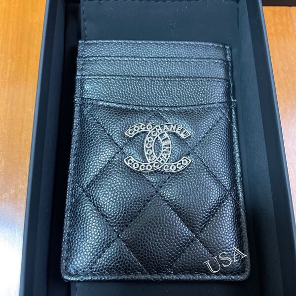 新品 シャネル CHANEL カードケース フラグメントケース ブラック