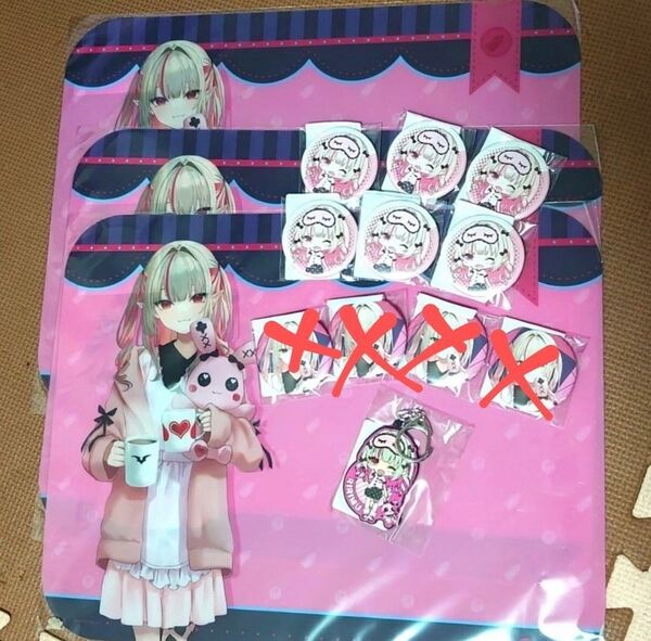 にじさんじ 缶バッジ ランチョンマット ラバスト DMMスクラッチ 魔界ノりりむ