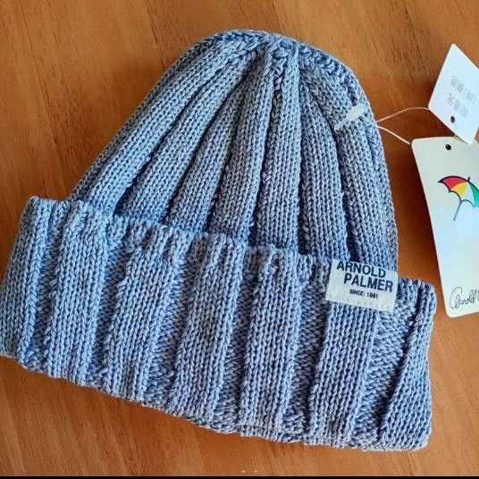 新品タグ付き アーノルドパーマー キッズニットキャップニット帽 ニットキャップ 帽子 KNIT ニット 子供 ビーニー