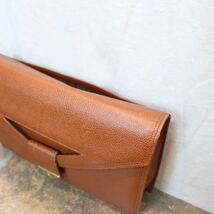 YVES SAINT LAURENT LOGO LEATHER CLUTCH BAG/イヴサンローランロゴレザークラッチバッグ_画像5