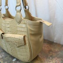 RODANIA CROCODILE LEATHER HAND BAG MADE IN VIETNAM/ロダニアクロコダイルレザーハンドバッグ_画像2