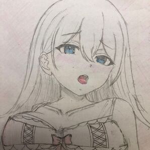 美少女手書きイラスト