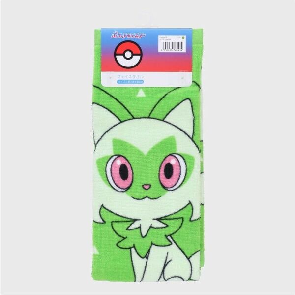 ポケモンフェイスタオル■ニャオハ■34×80㎝新品タグ取り外しなし綿100%吸水