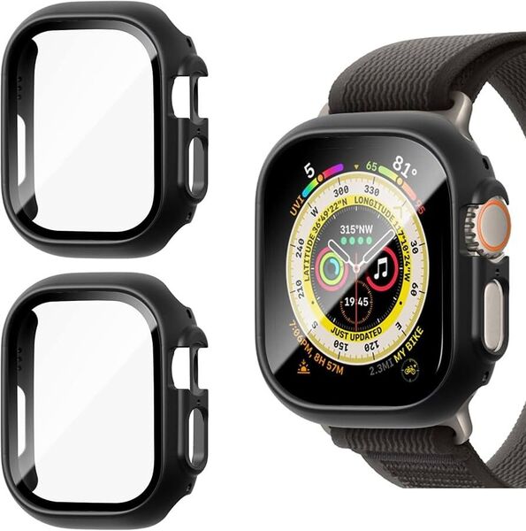 【2枚セット】 Apple Watch Ultra 用 ケース 49mm 一体型 全面保