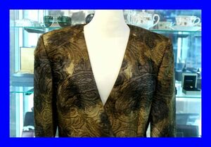 0 beautiful goods Gucci GUCCI wool silk Vintage lady's jacket 40 size J0132