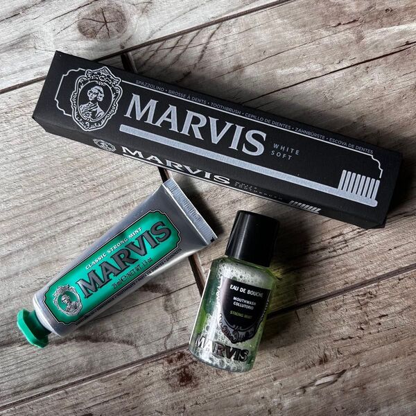 新品 MARVIS ホワイトソフト 歯磨き粉セット マービス 歯ブラシ 歯磨き粉 マウスウォッシュ ホワイトニング マウスケア