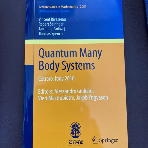 Quantum Many Body Systems