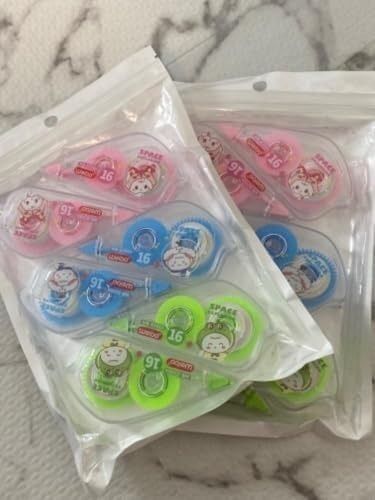 【大容量】 12個 セット 修正テープ 5mm 混合色 ミニ ポータブル 文具