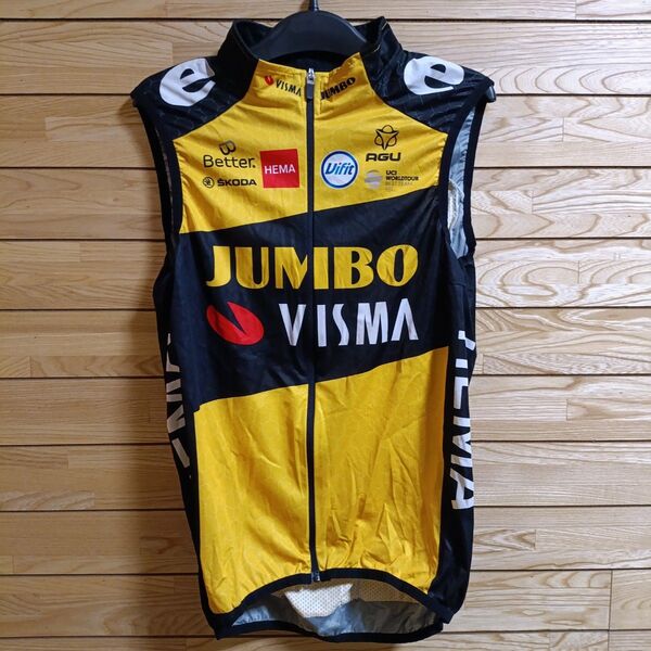 支給品 Jumbo visma ベスト サイクルジャージ AGU ユンボヴィスマ Cervelo リースアバイク Lease