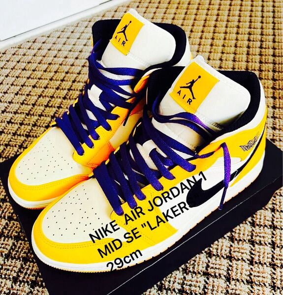 ★最終出品!NIKE AIR JORDAN 1 MID SE "LAKERS" 29cm