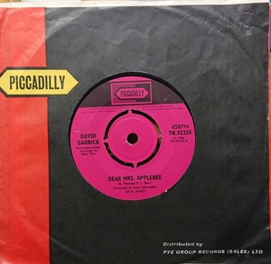 ☆特選☆DAVID GARRICK/DEAR MRS.APPLEBEE'1966UK PICCADILLY7INCH