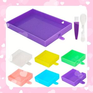 ダイヤモンドアート トレイキット9点セットです。 6色セット