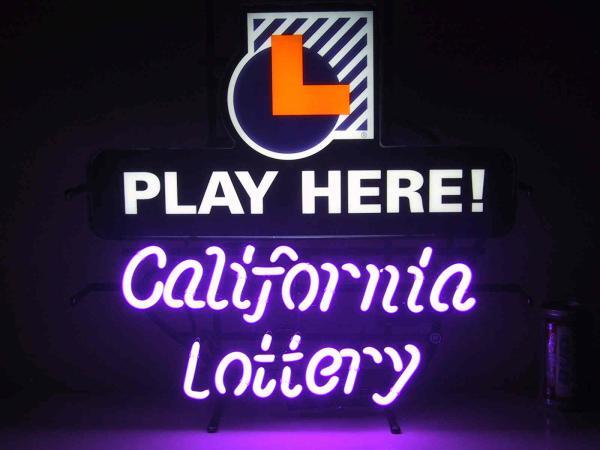 非売品 米国 カリフォルニア州 宝くじ販売店用 ネオンサイン