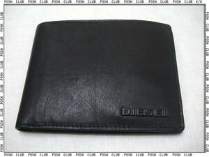 DIESEL＊ディーゼル【00XB88】カーフ＊財布＊黒＊小銭入ナシ