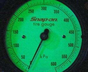  immediate bid * Snap-on * night also clearly! tire air gauge (600kpa