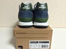 海外限定 UK製 NEW BALANCE ML670SBG NAVY×GREEN US8.5D 26.5cm 新品 M670 イギリス製 英国製 ネイビー×グリーン 紺/緑_画像2