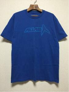 [即決古着]ALIAS/染み込みロゴTシャツ/半袖/青×水色/M