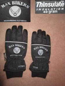  super-rare! MUSASHINO A.F.BASE gloves glove black / ash . warehouse . air * force 