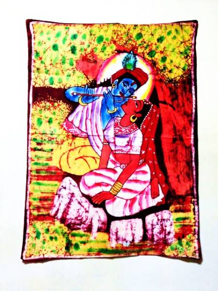 [Free shipping under certain conditions] ☆New☆ Batik wax-dyed tapestry, handmade, Tapestry, Wall Mounted, Tapestry, others