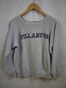 ラグランプリントスウェットビンテージオールドVILLANOVA