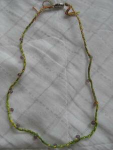 * hand made embroidery thread . made necklace handmade beads 