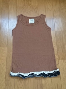  last price cut lady's piling put on manner tank top tea color polka dot race 